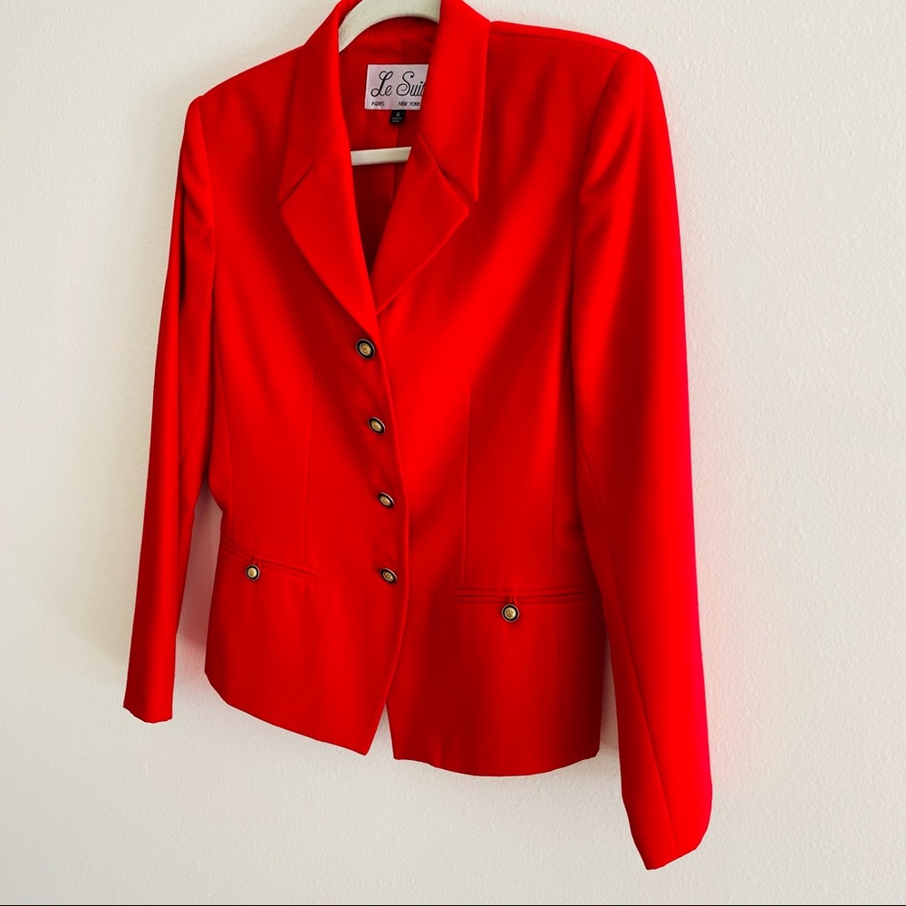 Le Suit red blazer jacket - Picture 7 of 7